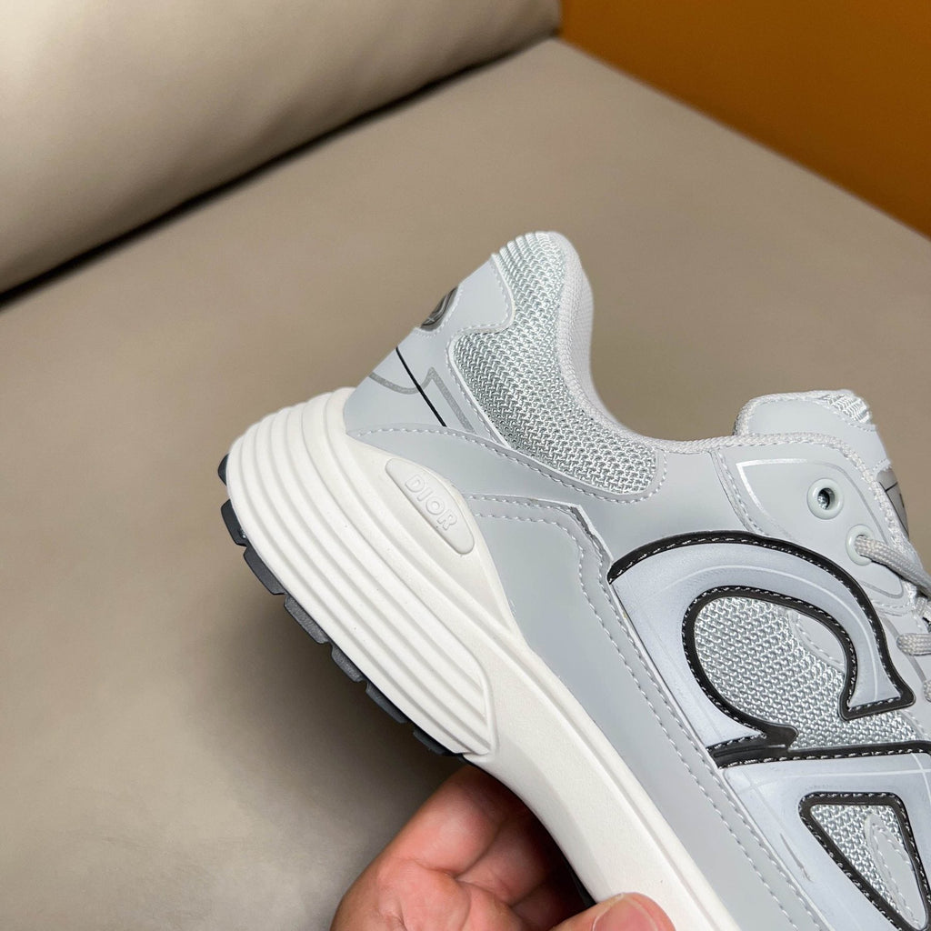 Dior White and Light Gray Sneakers — detail