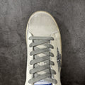 Golden Goose Silver Glitter Star Open-Back Sneakers — front