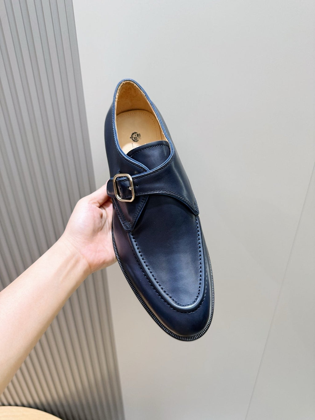 Loro Piana Suede Buckle Loafers — front