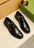 GUCCI Stripe Lace-Up Dress Shoes — hero