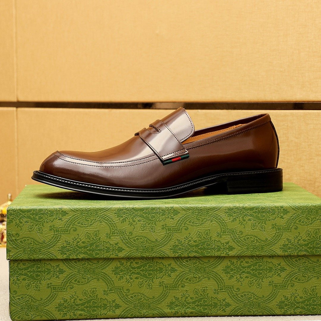 Gucci Polished Penny Loafers — side