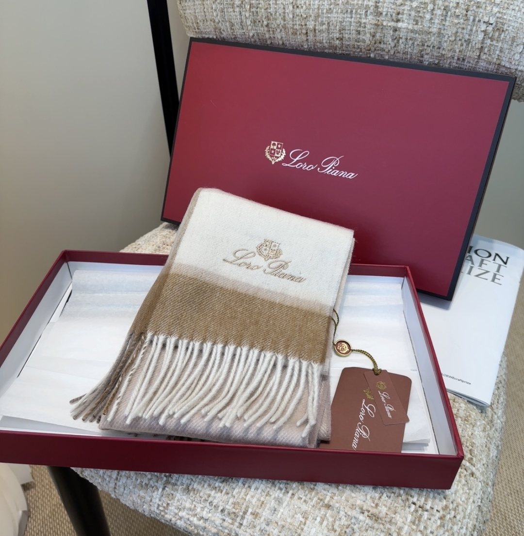 Loro Piana Fringed Plaid Scarf — front