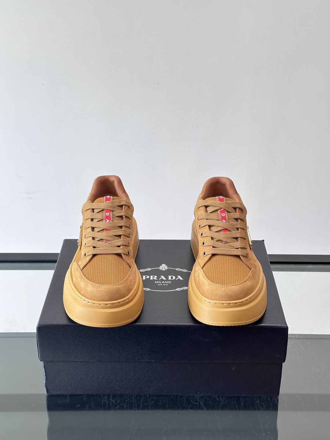 Prada Triangle Detail Low-Top Sneakers — front