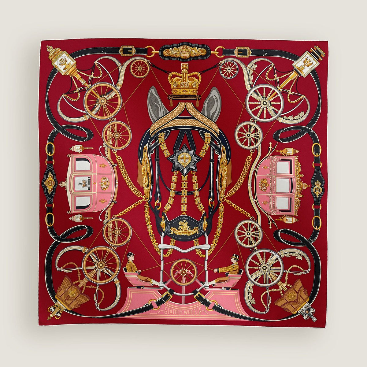 Hermès Carriage and Wheel Silk Scarf — hero
