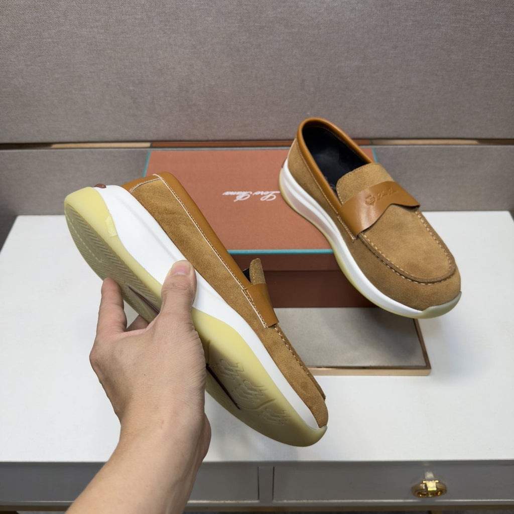 Men’s Apron Toe Slip-On Loafers — model