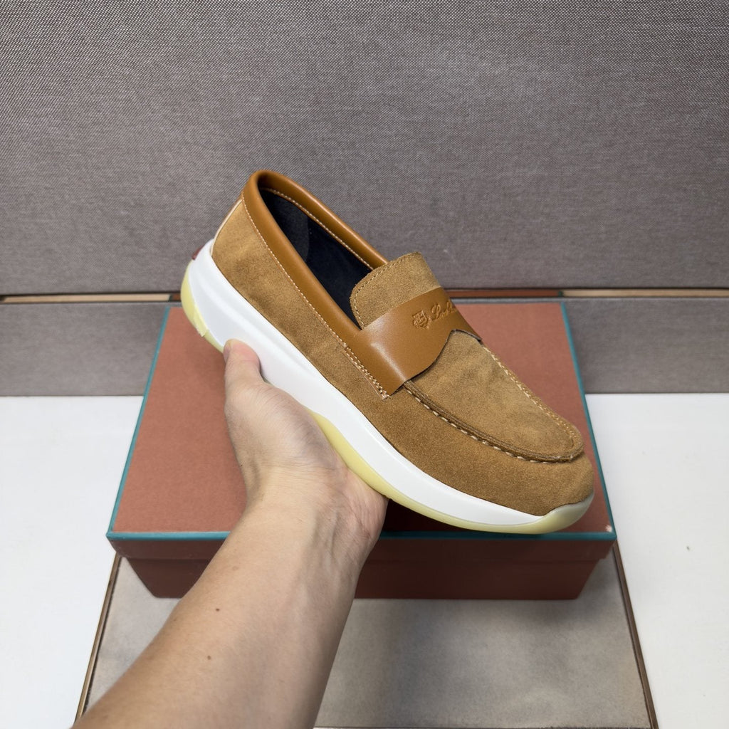 Men’s Apron Toe Slip-On Loafers — model