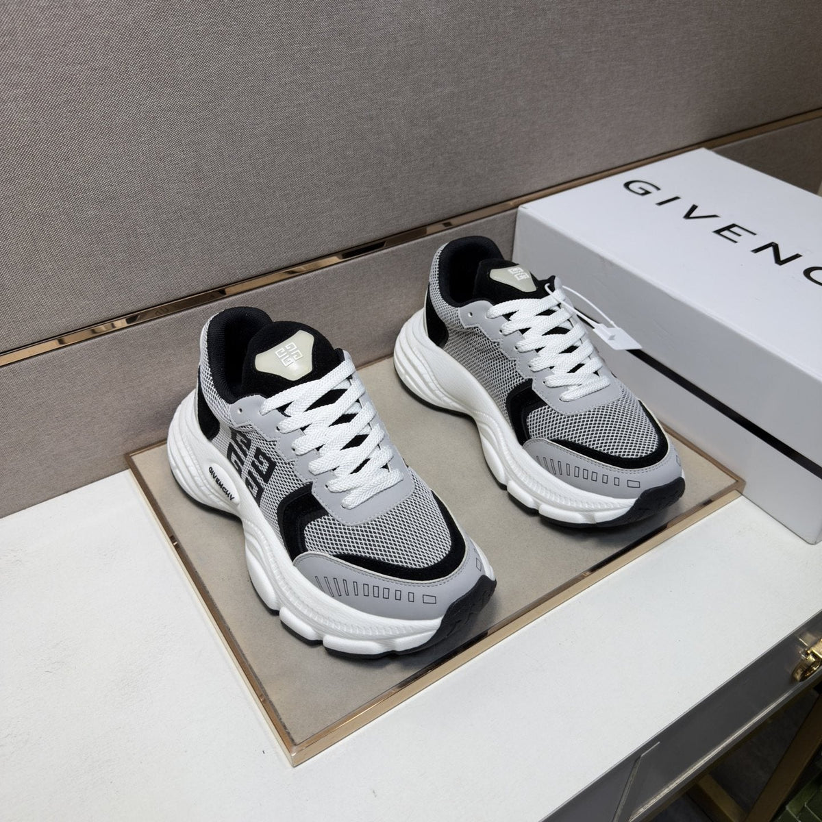 Givenchy Paneled Low-Top Sneakers — front