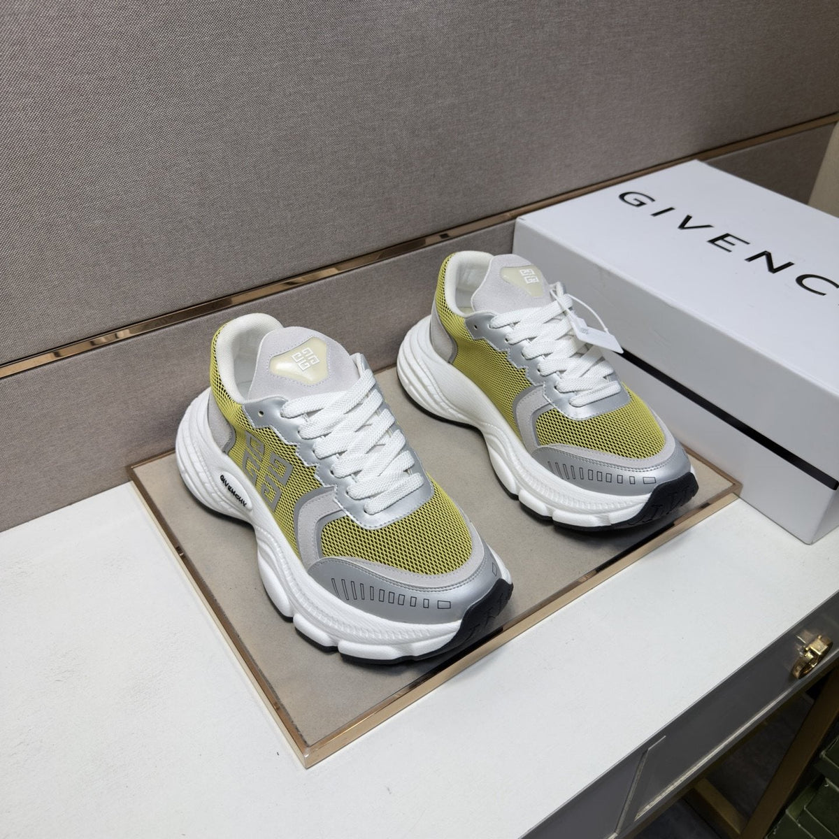 Givenchy Paneled Low-Top Sneakers — front