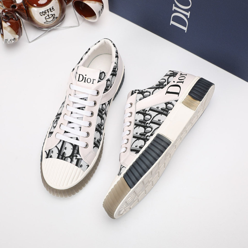 Dior Patterned High-Top Sneakers — model
