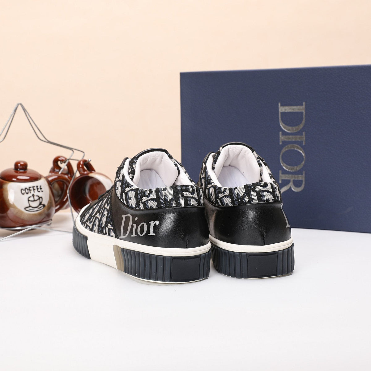 Dior Patterned High-Top Sneakers — back