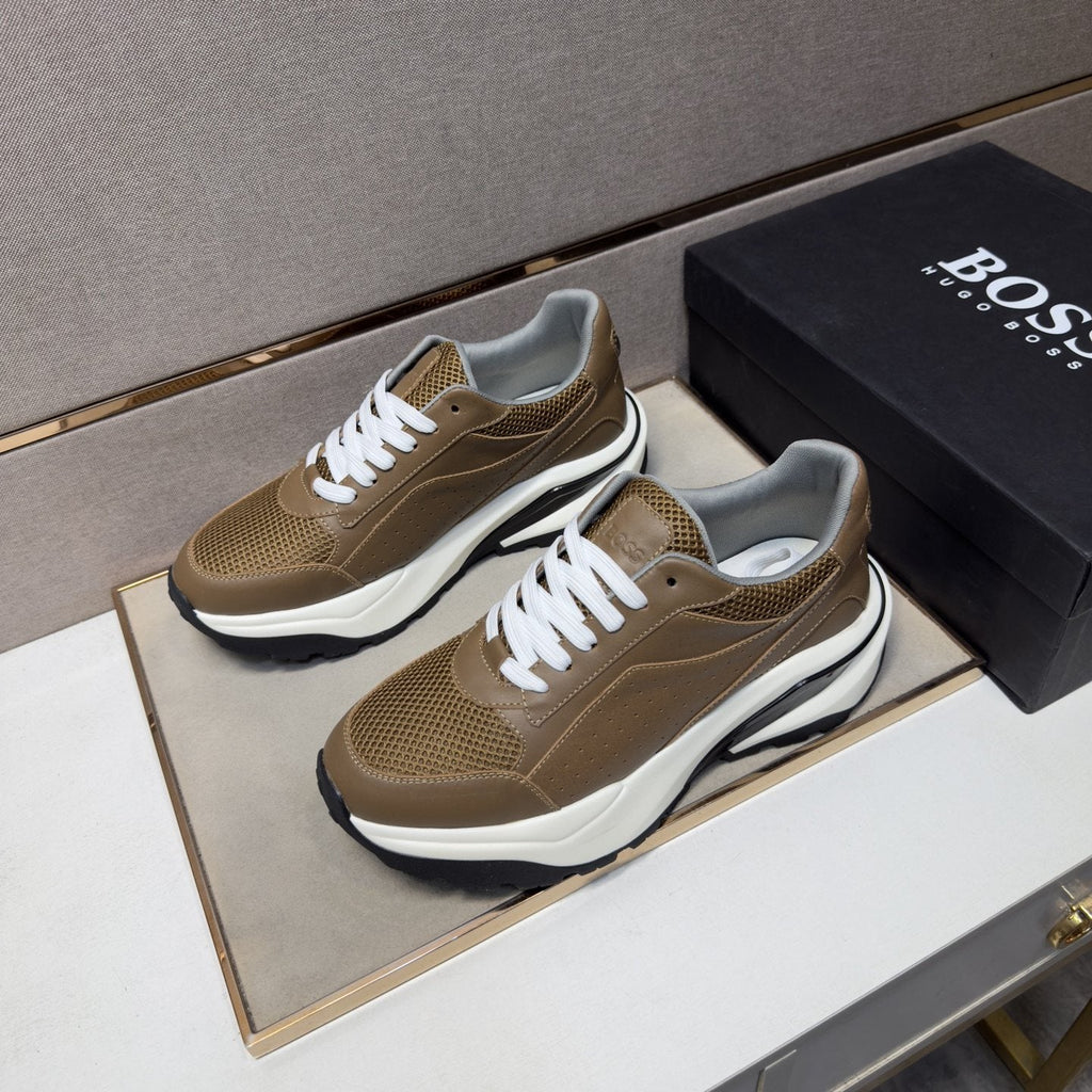 HUGO BOSS Mesh-Textured Casual Sneakers — side
