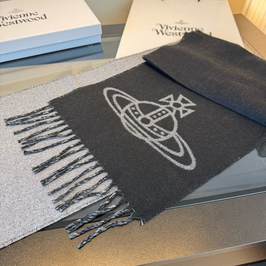 Vivienne Westwood Orb Fringed Scarf — front