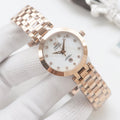 OMEGA Rose Gold Silver White Dial Bracelet Watch — hero