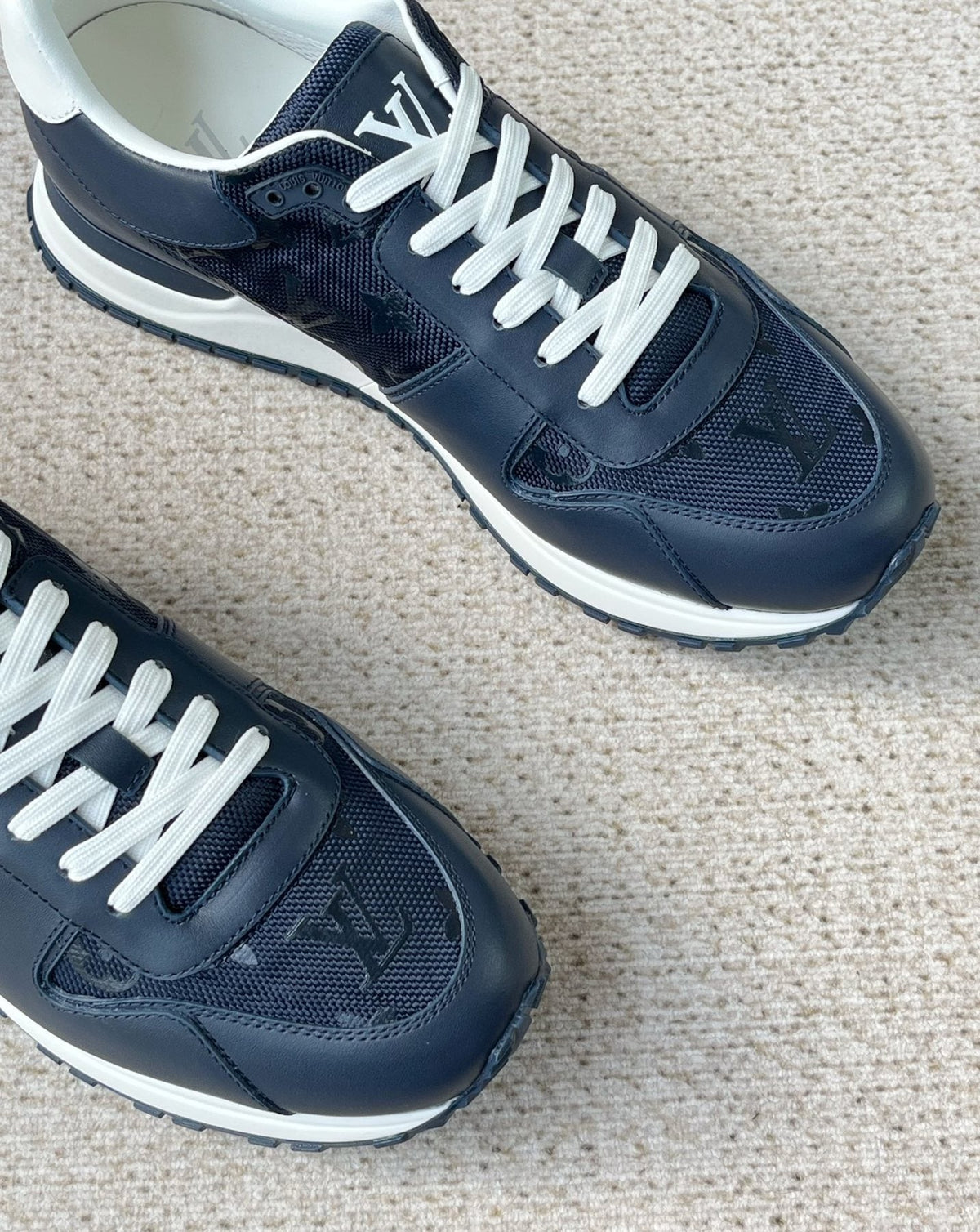 Louis Vuitton Monogram Panel Low-Top Sneakers — model