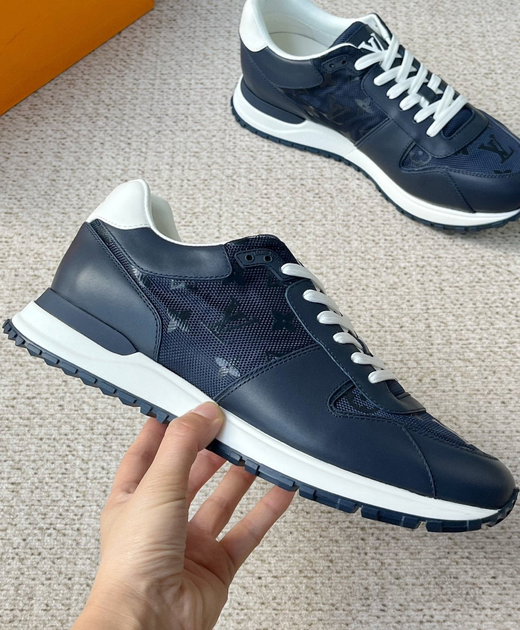 Louis Vuitton Monogram Panel Low-Top Sneakers — detail