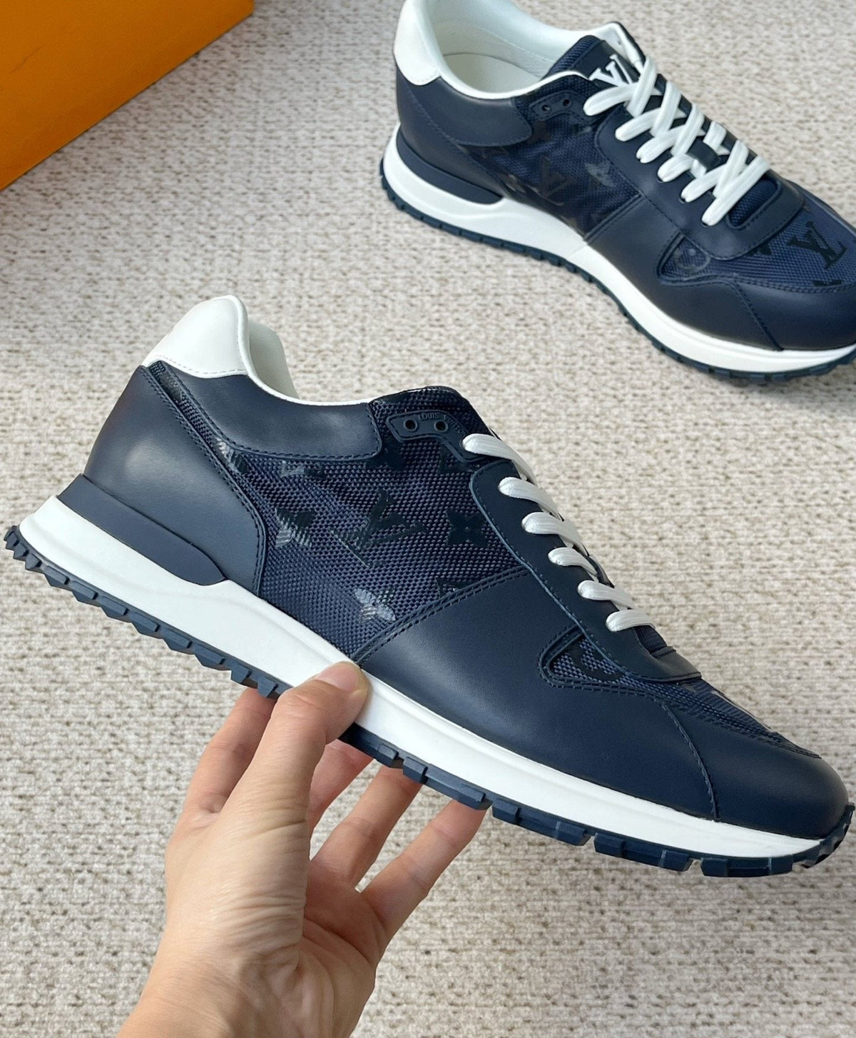Louis Vuitton Monogram Panel Low-Top Sneakers — detail