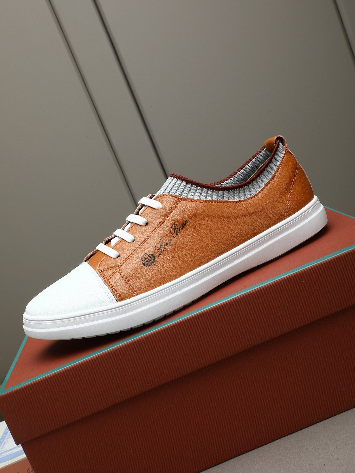 Loro Piana Lace-Up Low-Top Sneakers — side