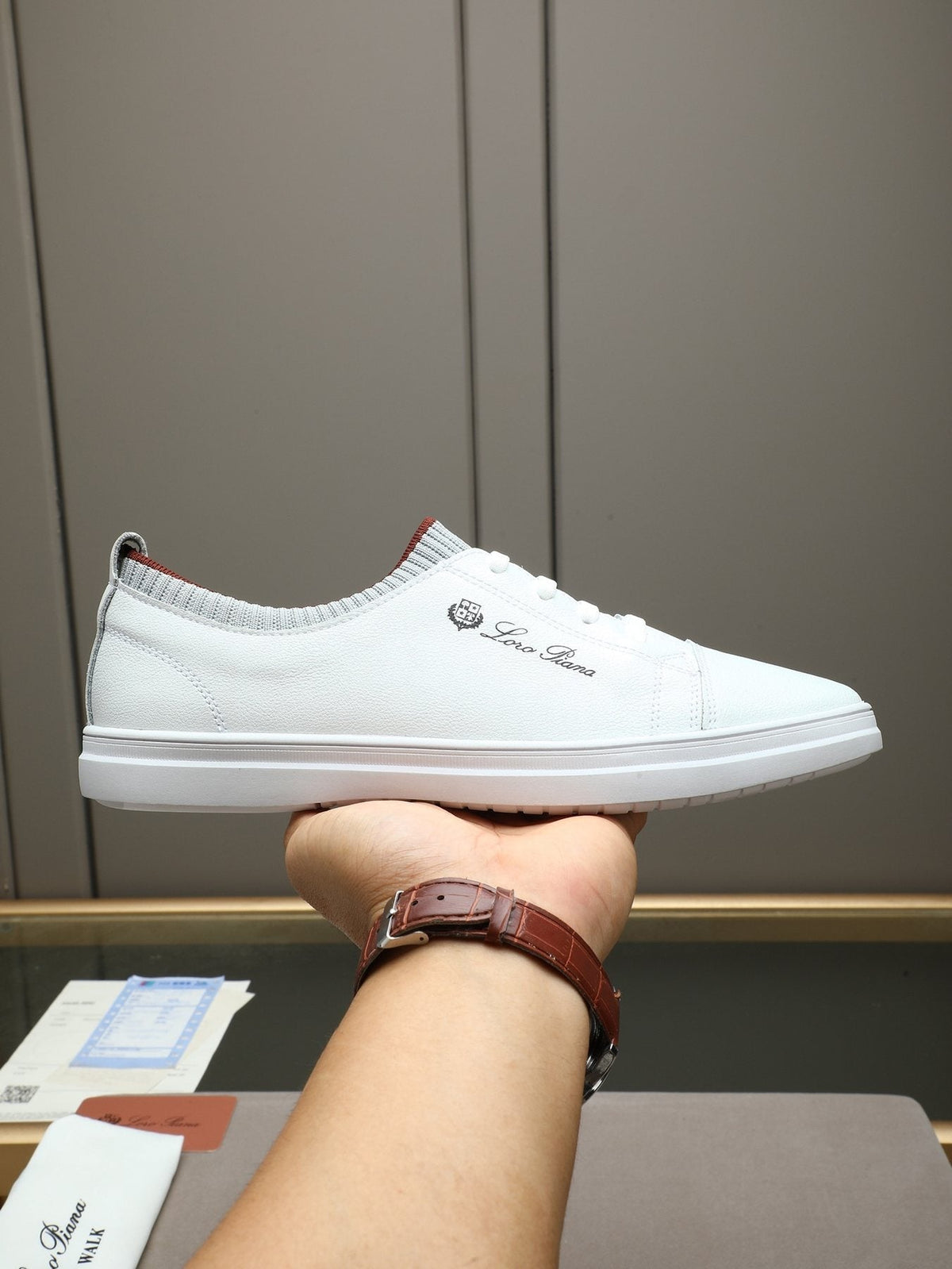 Loro Piana Lace-Up Low-Top Sneakers — model