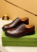 Gucci Stripe Lace-Up Dress Shoes — hero