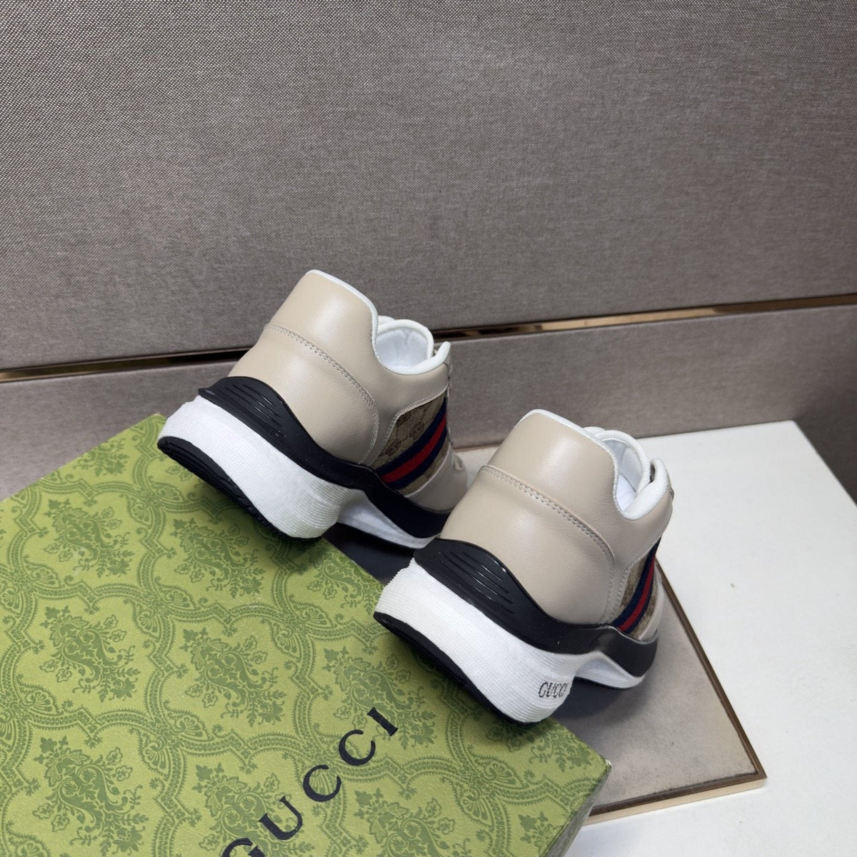 Gucci Web Stripe Low-Top Sneakers — back