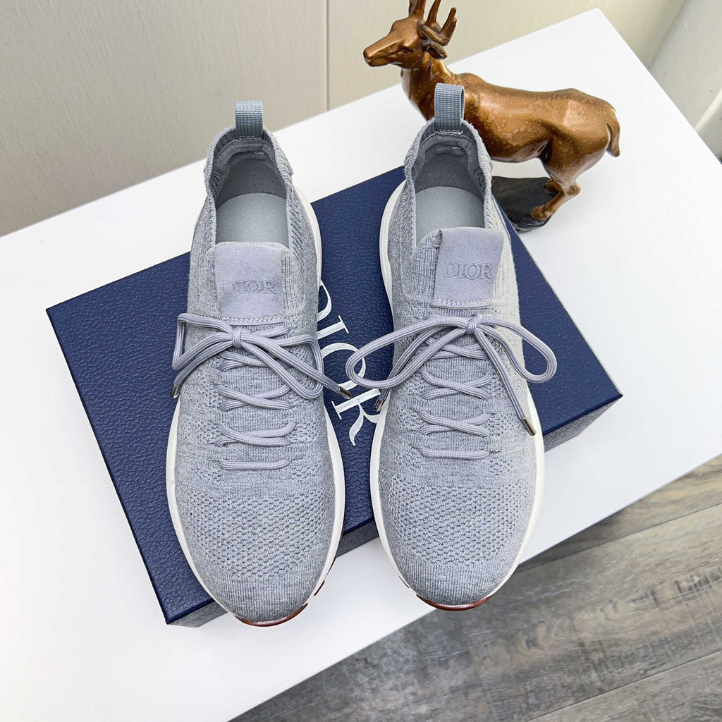 Dior Knit Lace-Up Sneakers — front