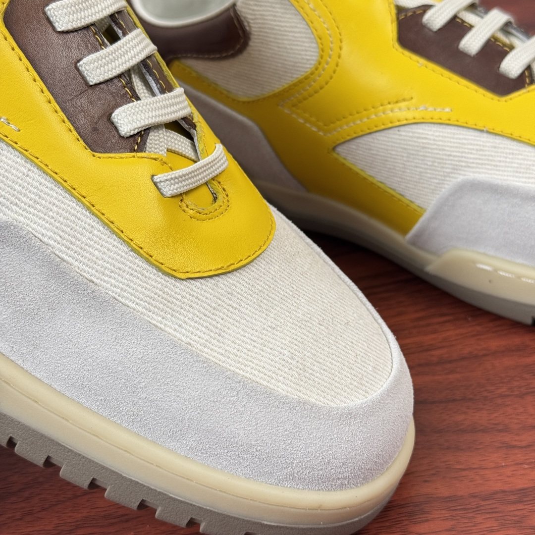 Berluti Paneled Low-Top Sneakers — detail