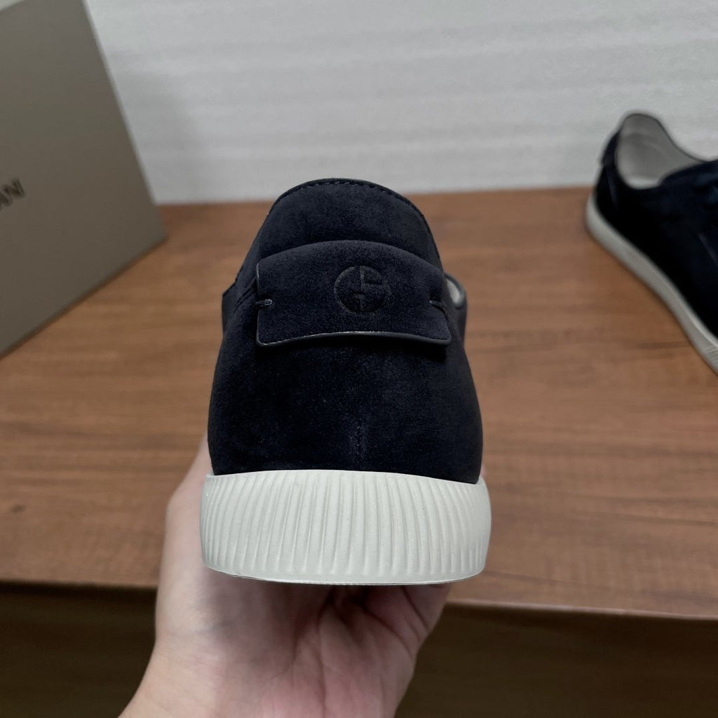 Giorgio Armani Perforated Low-Top Sneakers — back