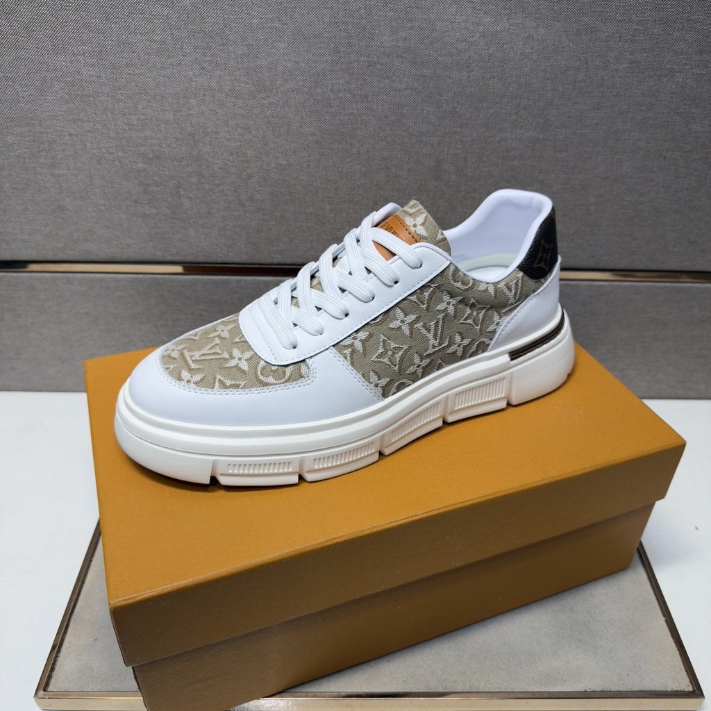 Louis Vuitton Monogram Panel Low-Top Sneakers — side