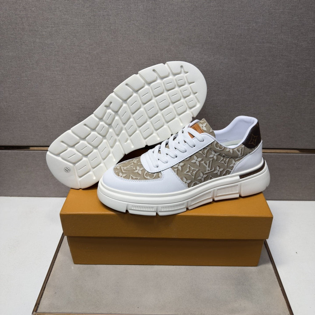 Louis Vuitton Monogram Panel Low-Top Sneakers — side