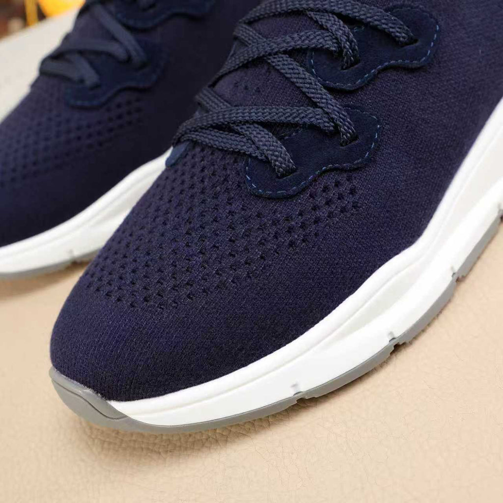 Brunello Cucinelli Knit Lace-Up Sneakers — detail