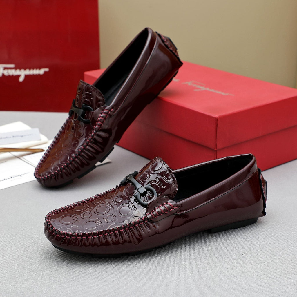 Ferragamo Metal-Bit Moc-Toe Loafers — side