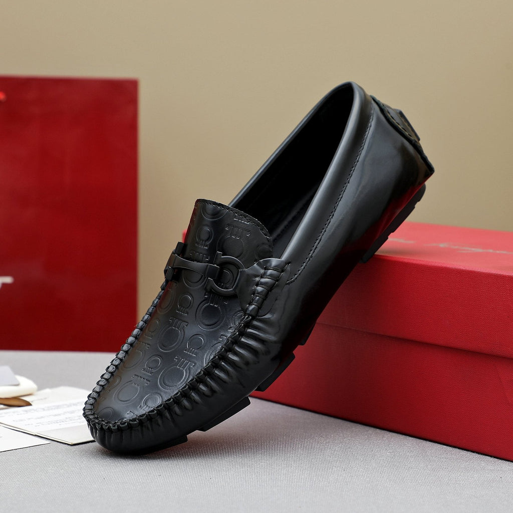 Ferragamo Metal-Bit Moc-Toe Loafers — side