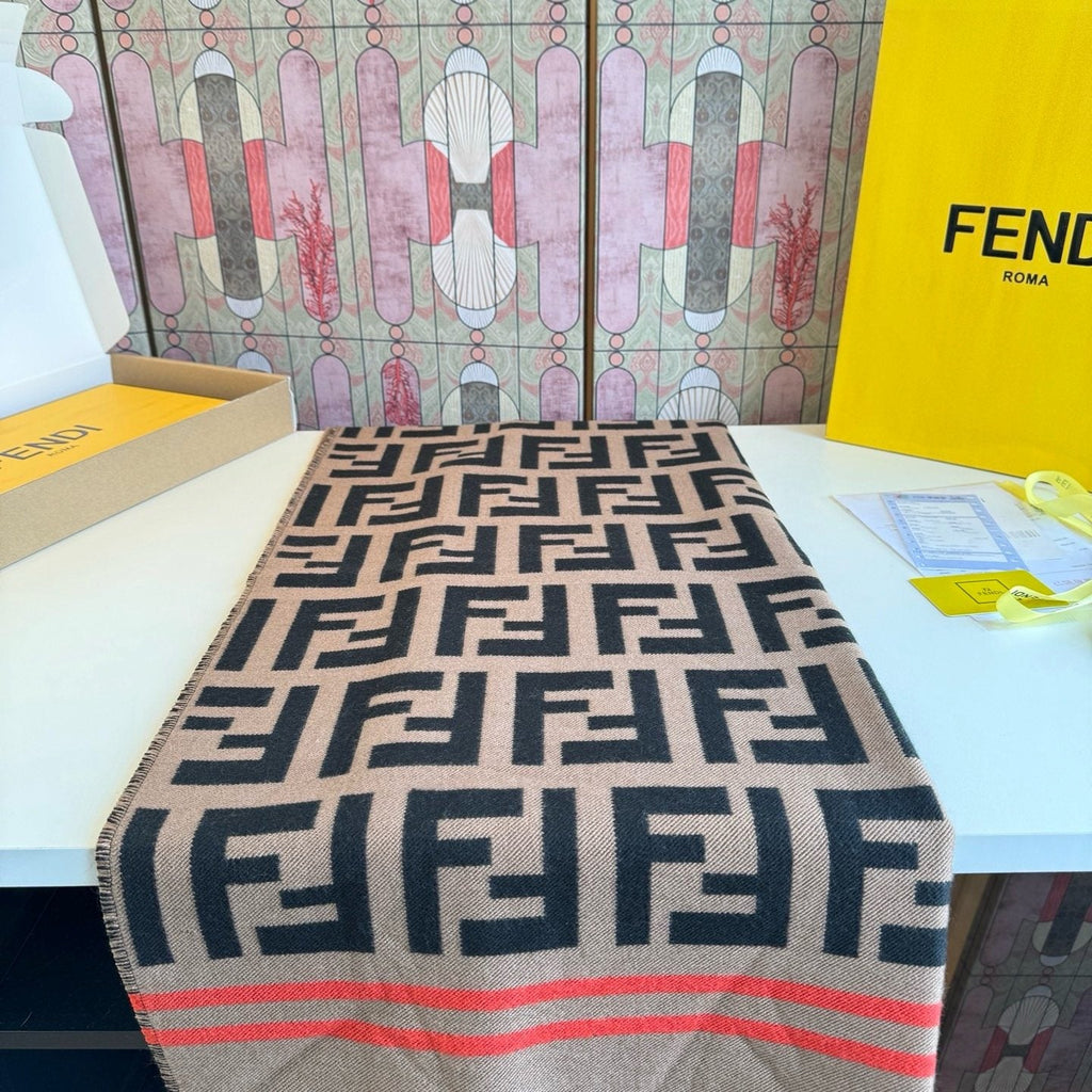 Fendi Geometric Shawl Wrap — detail