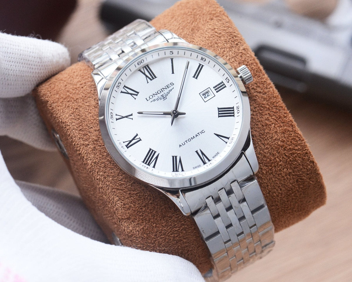 Silver White Dial Bracelet Watch — hero