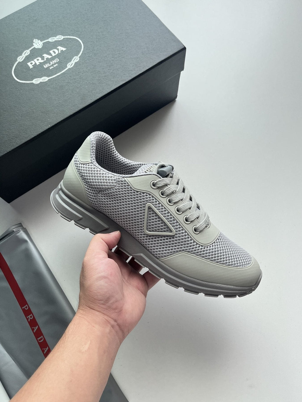 Prada Prax Mesh Sneakers — side