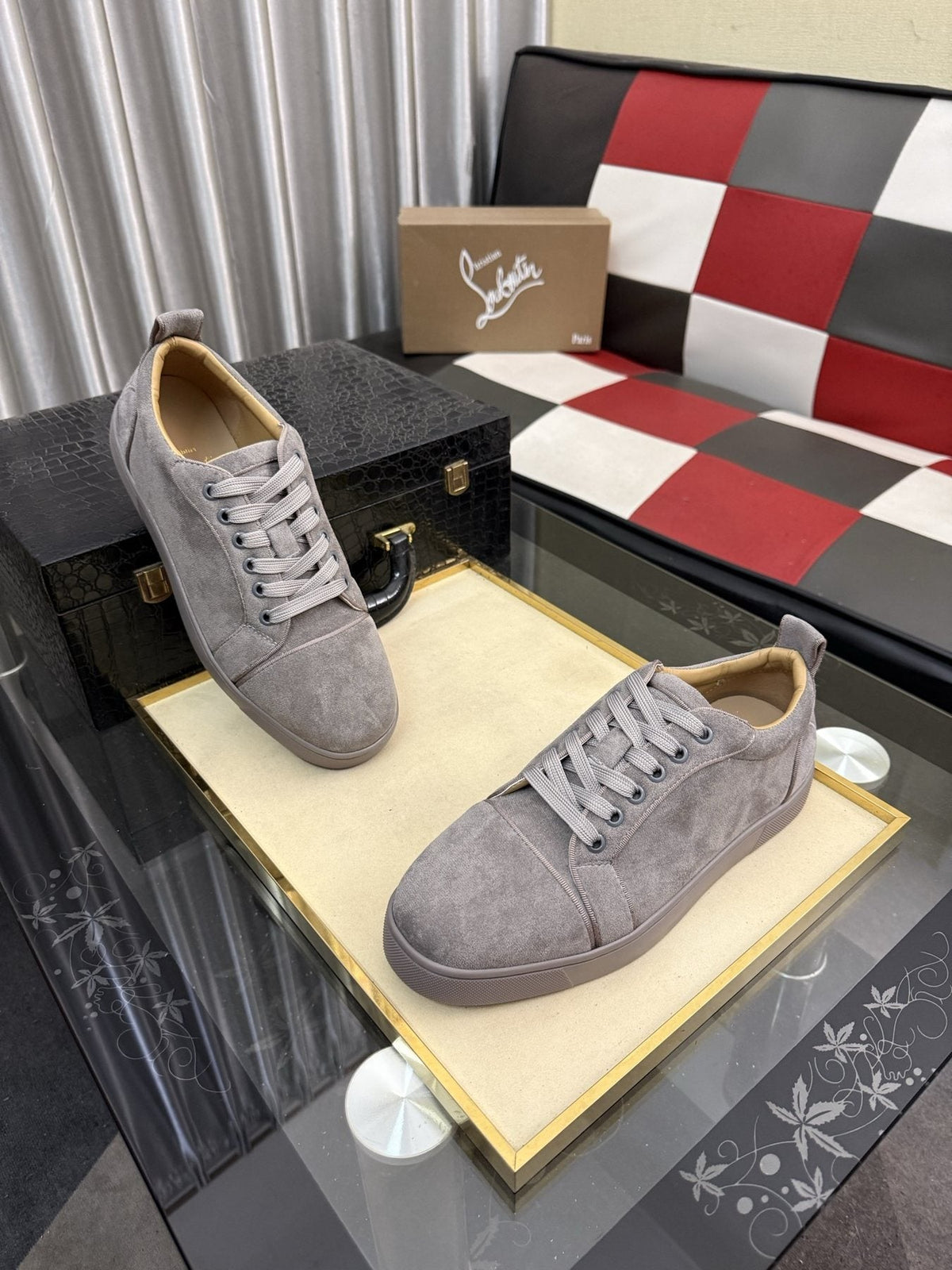 Christian Louboutin Low-Top Lace-Up Sneakers — side