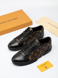 Louis Vuitton Black Monogram Panel Sneakers — hero
