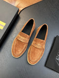 Zegna Suede Slip-On Loafers — hero