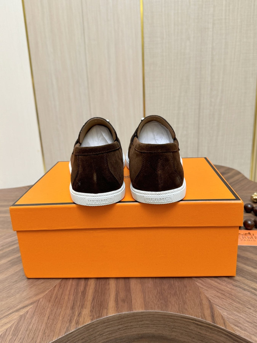 Hermès Hardware-Detail Slip-On Shoes — back