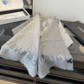 Chanel Two-Tone Houndstooth Fringe Scarf — hero