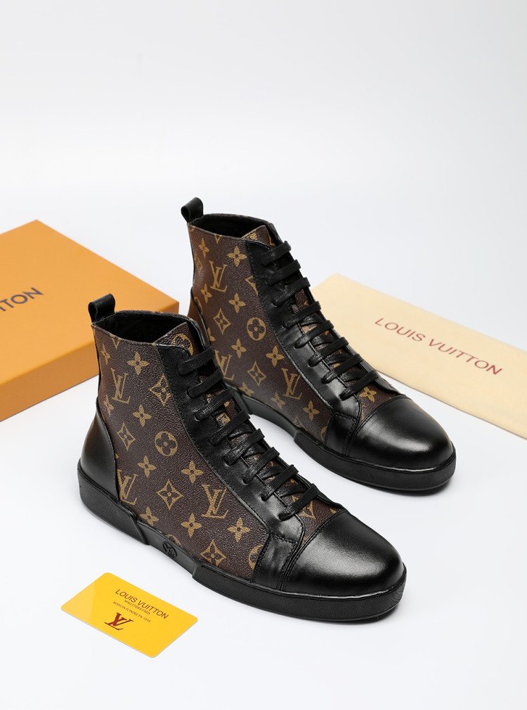 Louis Vuitton Monogram High-Top Sneakers — front