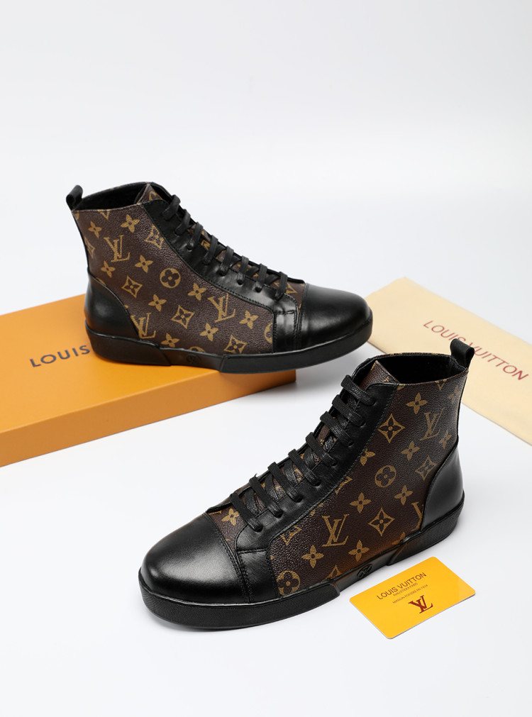 Louis Vuitton Monogram High-Top Sneakers — side