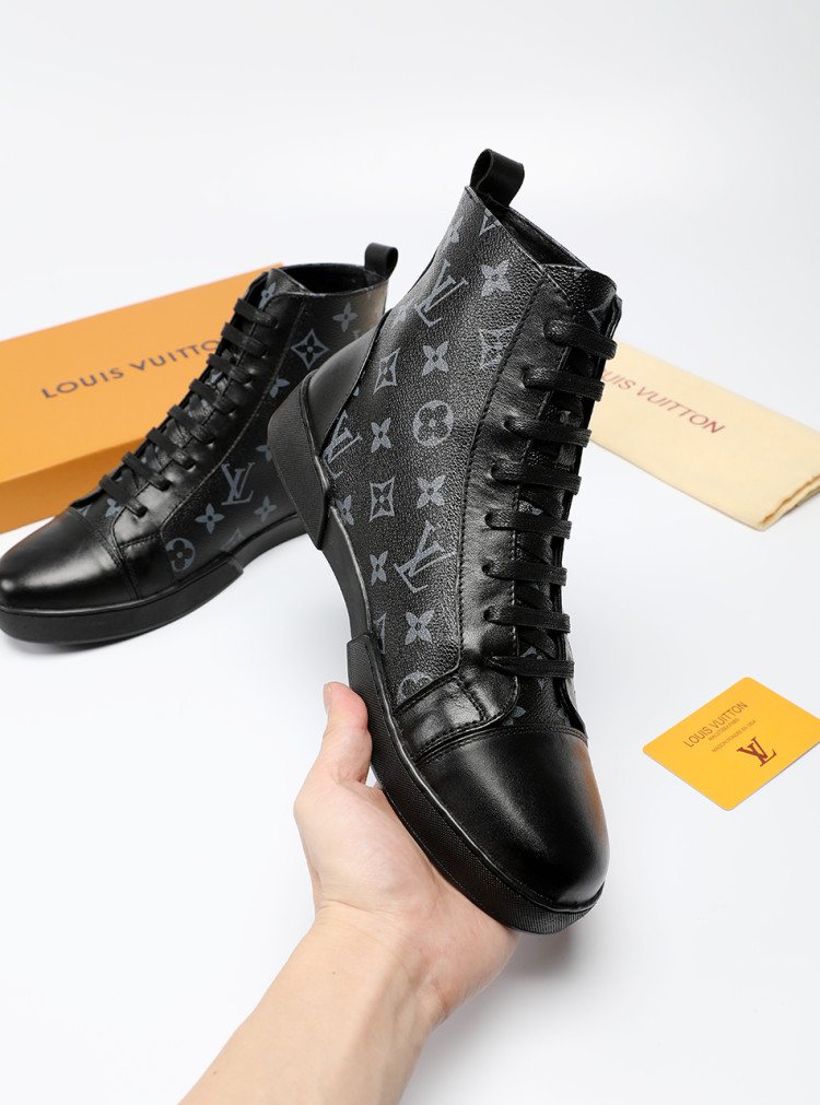 Louis Vuitton Monogram High-Top Sneakers — model