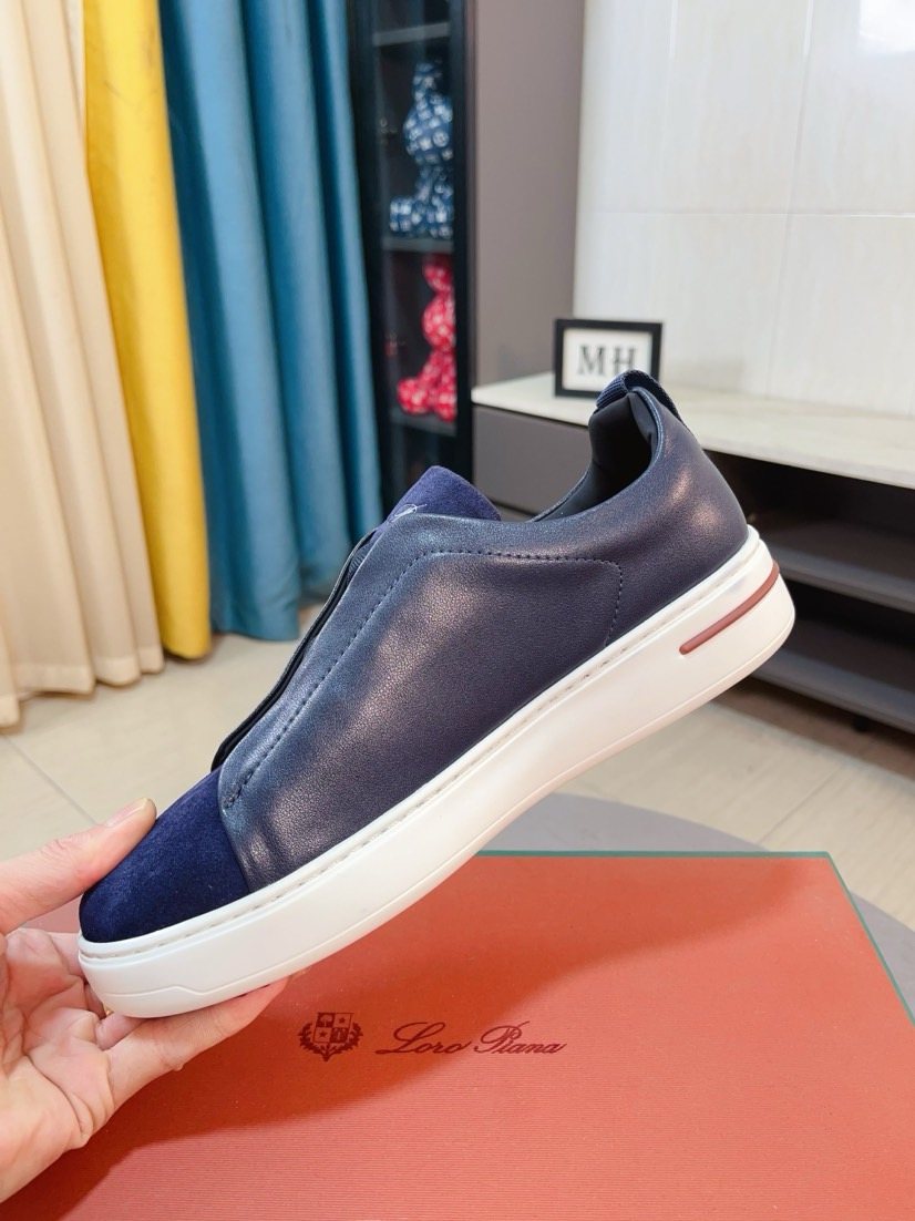 Loro Piana Contrast Stripe Low-Top Sneakers — model