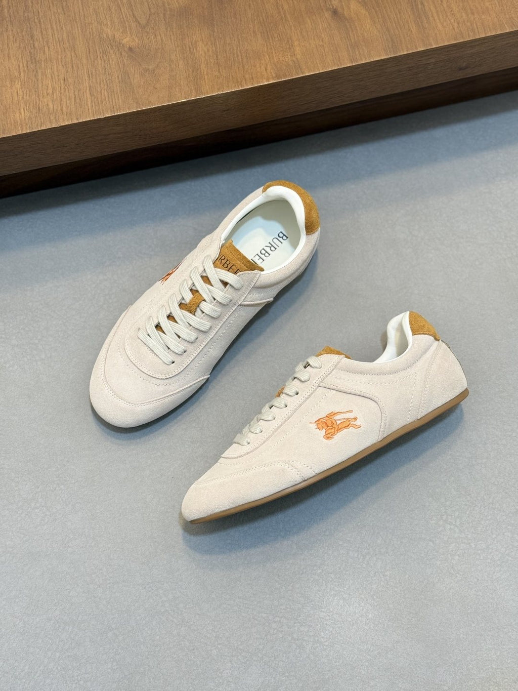 Burberry White Horse Graphic Low-Top Sneakers — front