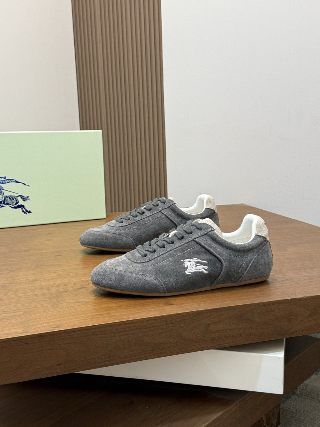 Burberry White Horse Graphic Low-Top Sneakers — side
