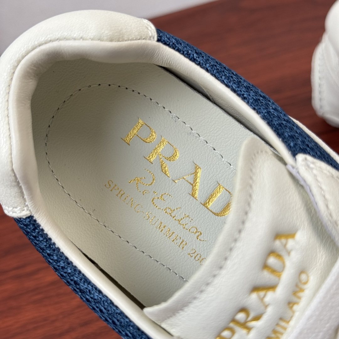 Prada Mesh Panel Low-Top Sneakers — detail