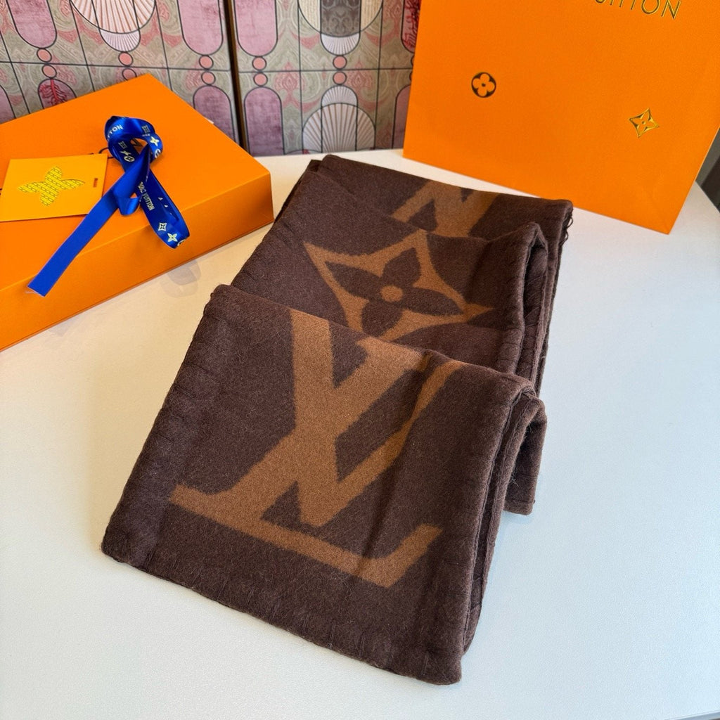 Louis Vuitton Oversized Monogram Fashion Scarf — front