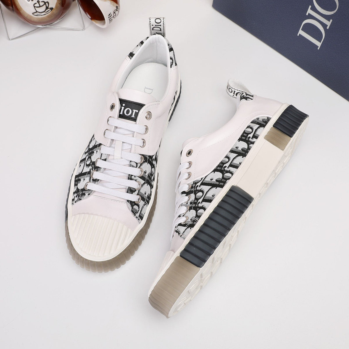 Dior Patterned Low-Top Sneakers — front