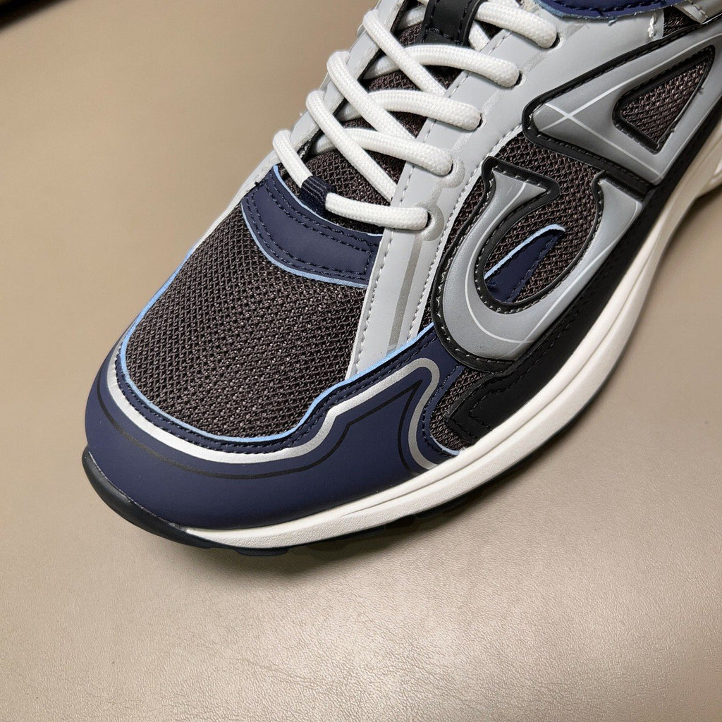 Dior Navy Blue and Charcoal Gray Sneakers — back